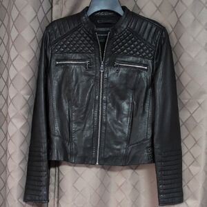 Andrew Marc NY Leather Racer Jacket